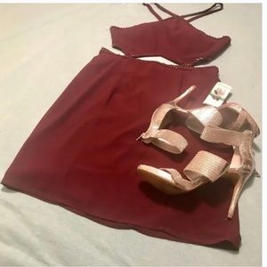 Sexy Burgundy Dress - Size 12